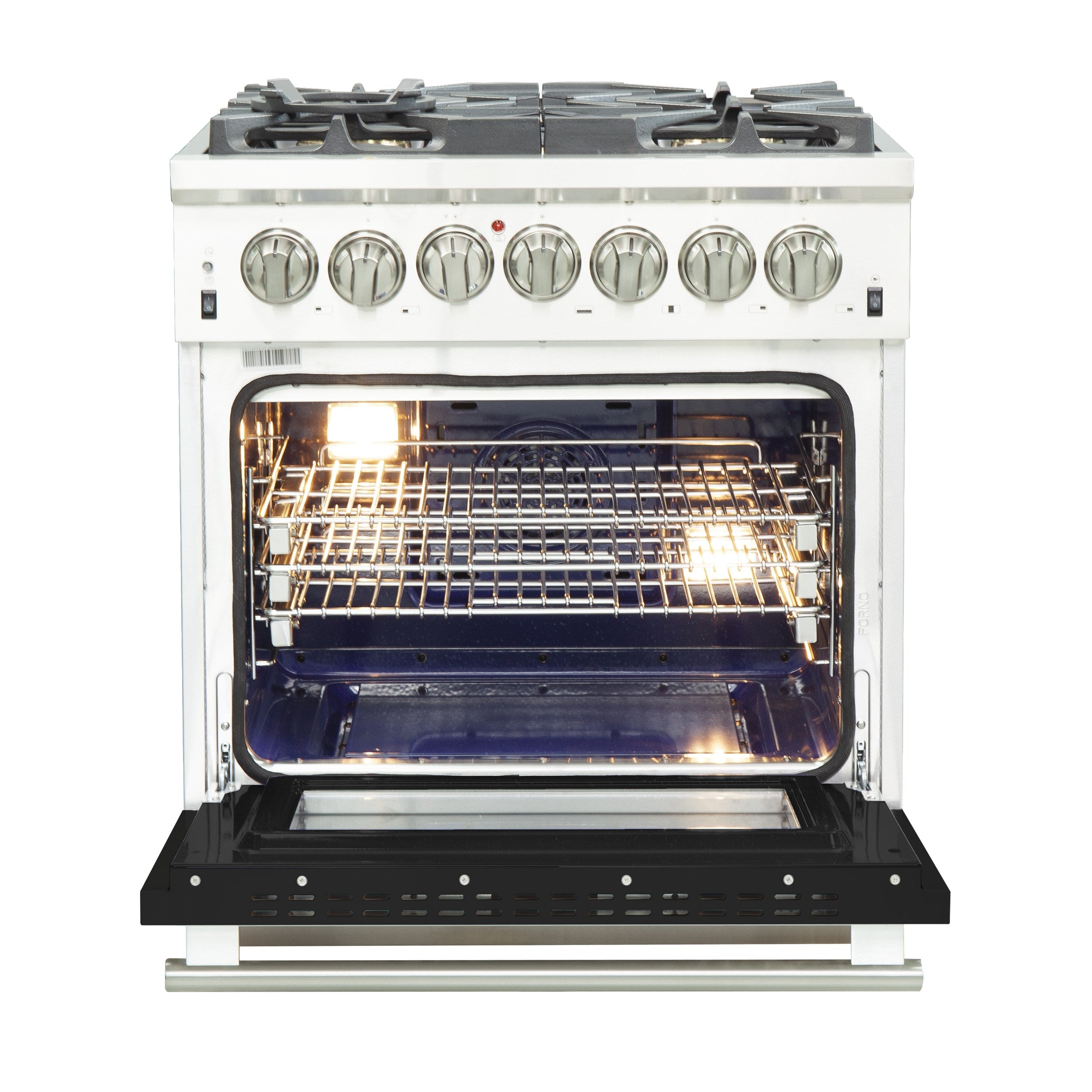 Forno FFSGS6187-30 30″ Capriasca Gas Range with 240 Volt Electric Oven