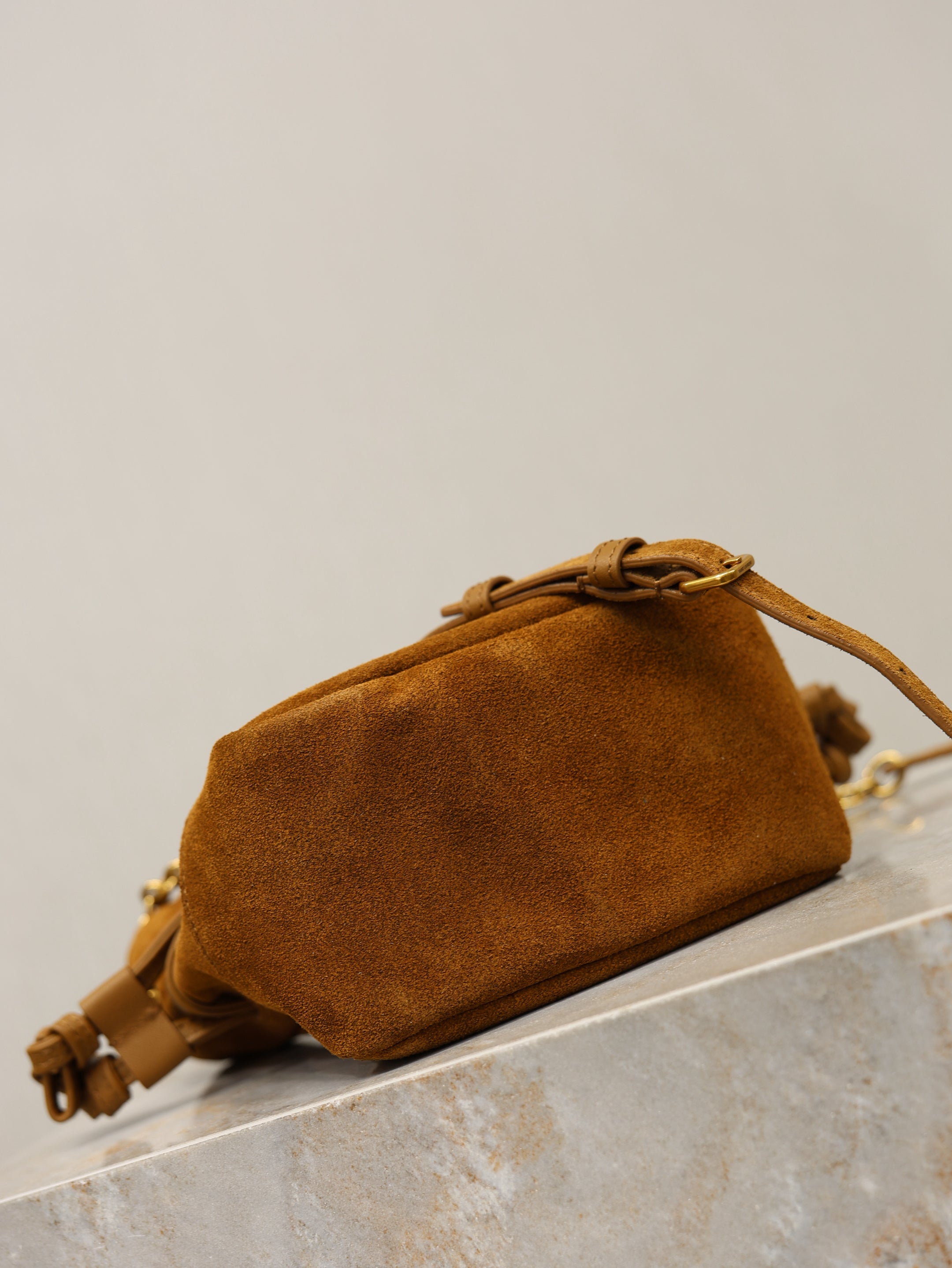 Bottega Veneta 2025 Dustbag Intrecciato Brown Suede