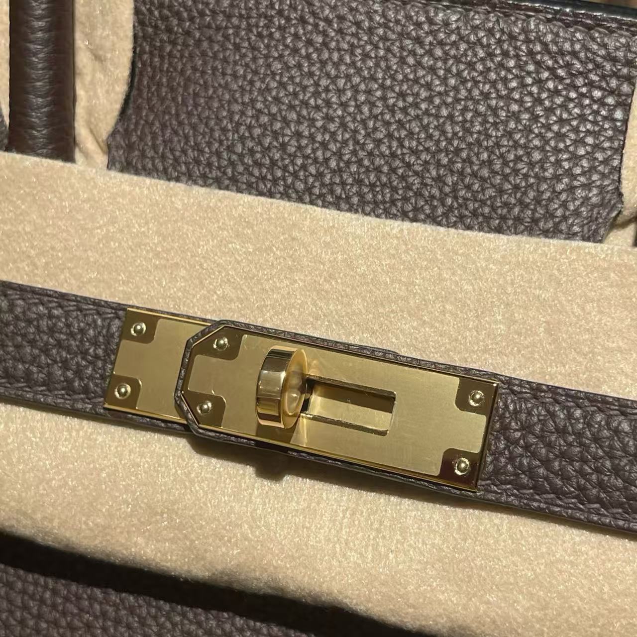 Hermes 2026 Birkin Bag Chocoate Brown Togo Leather Gold Hardware