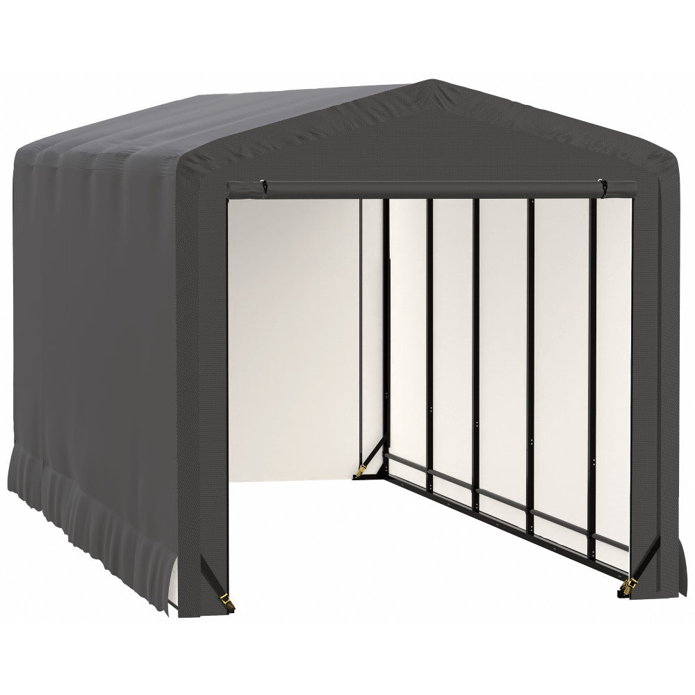 ShelterLogic ShelterTube Wind and Snow-Load Rated Garage, 10 ft. Wide Gray