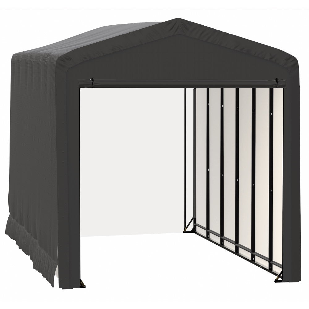 ShelterLogic ShelterTube Wind and Snow-Load Rated Garage, 14 ft. Wide Gray