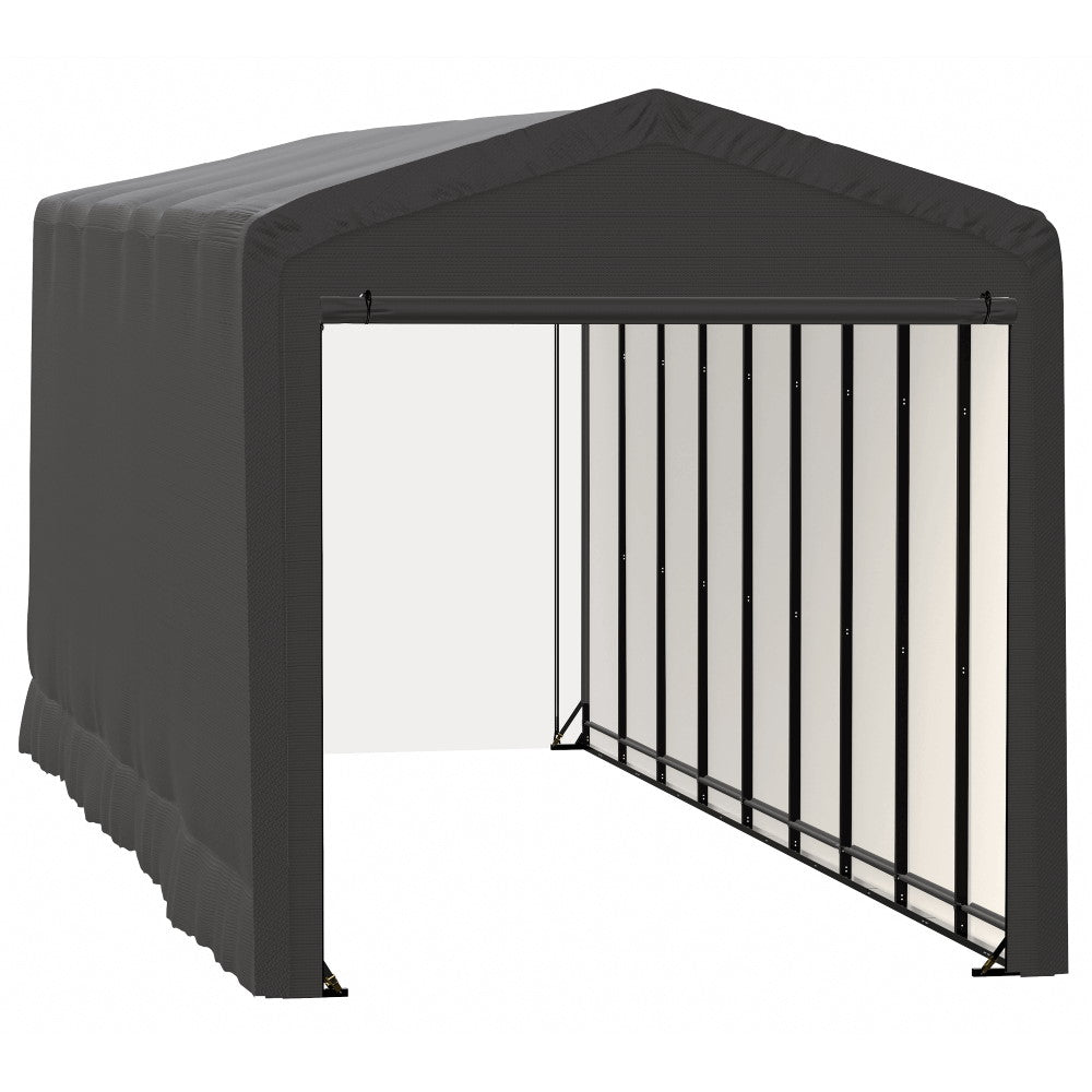 ShelterLogic ShelterTube Wind and Snow-Load Rated Garage, 14 ft. Wide Gray