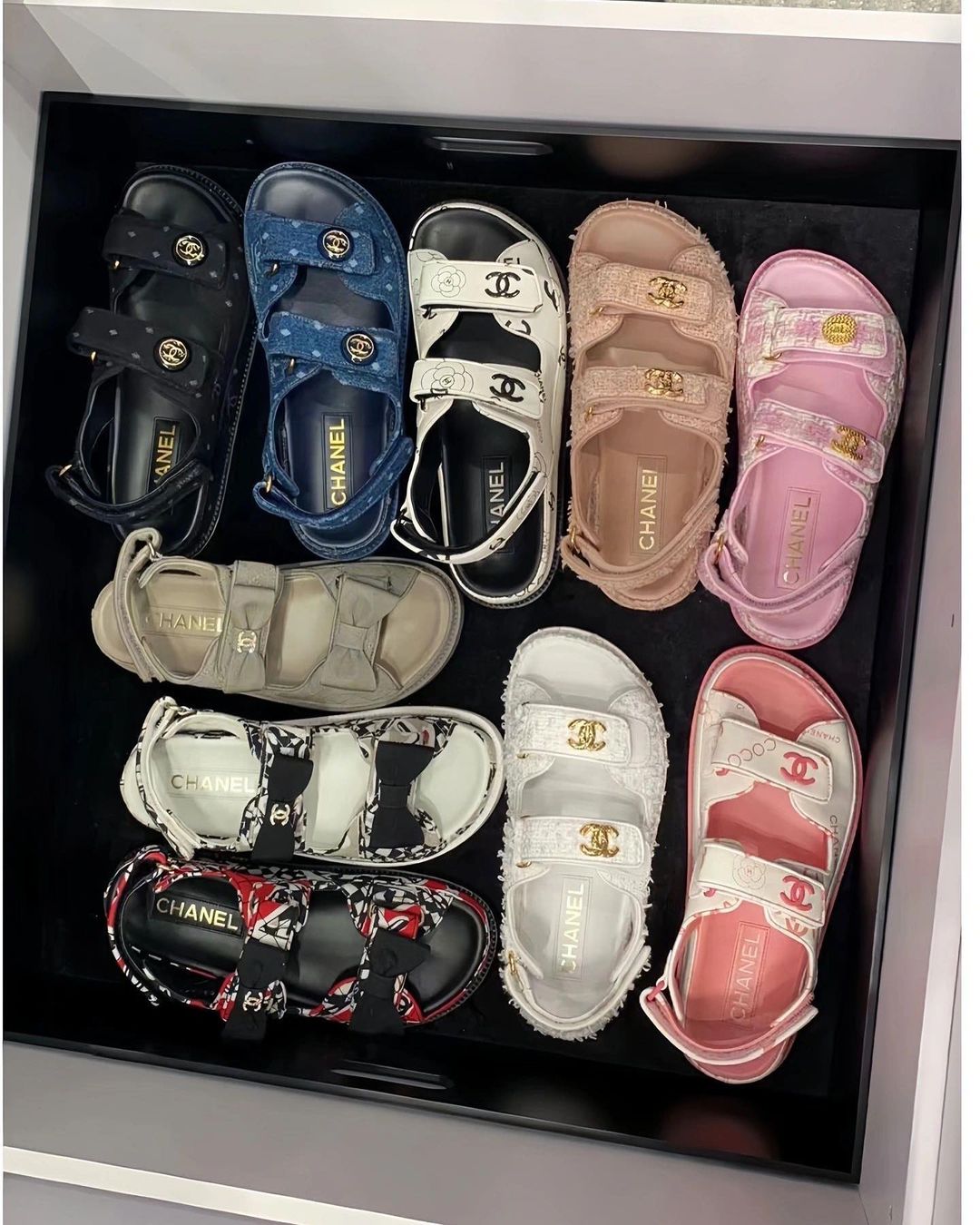 chanel sandals & slide