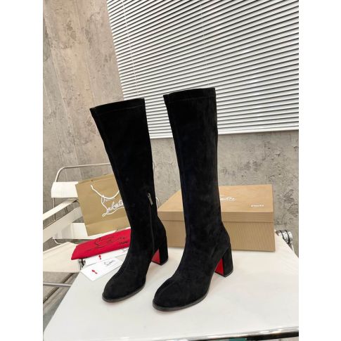 CL Stretchadoxa Botta Alta 70MM Boots Veau Velours Black