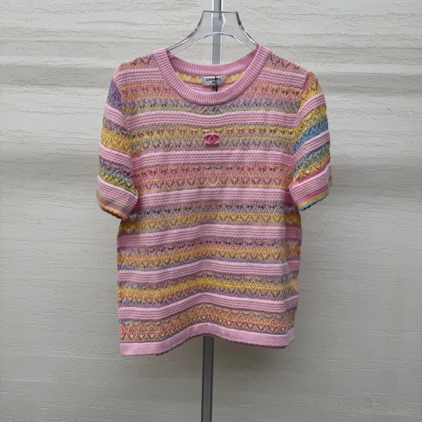 Chanel 2026 Crew Neck Short-Sleeve T-Shirt Wool Acrylic 356921