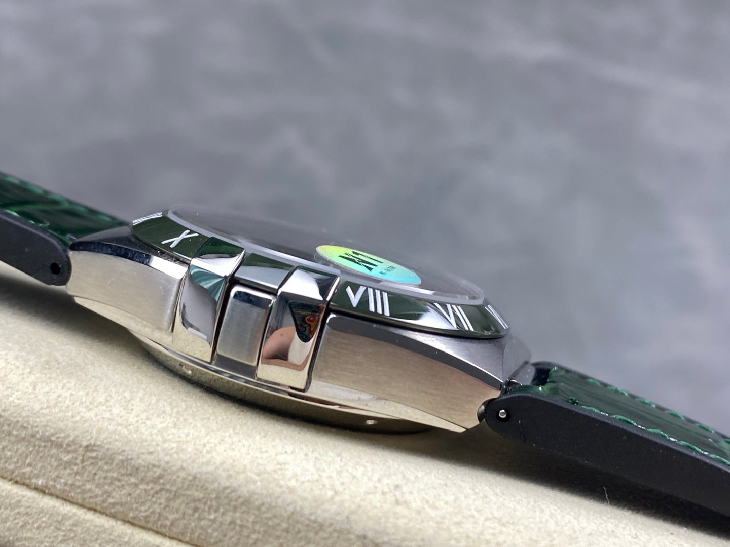 Omega Constellation Co-Axial Master Chronometer 41 mm Green Dial Green Leather Strap