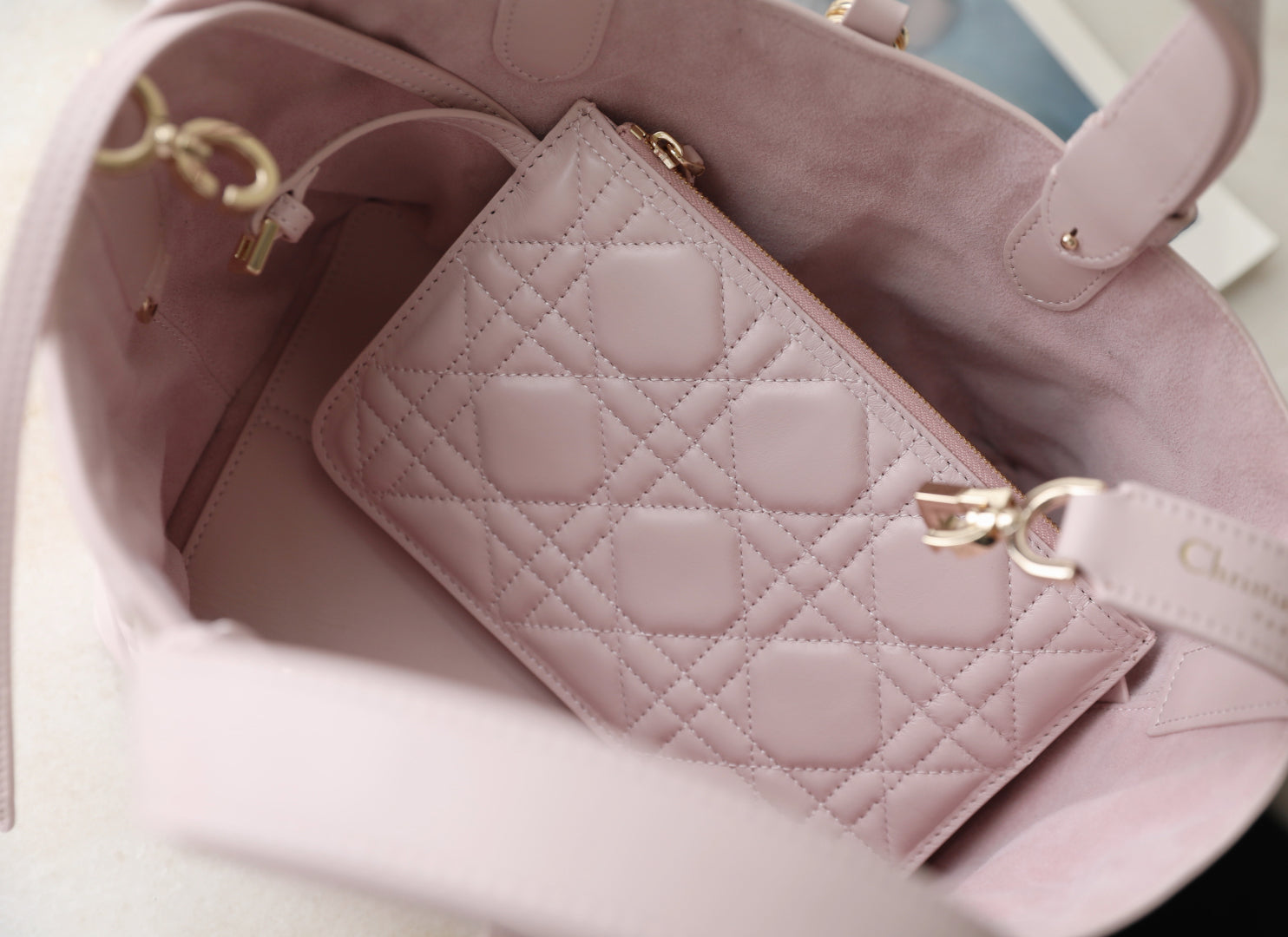 CD Toujours Bag Pink Calfskin