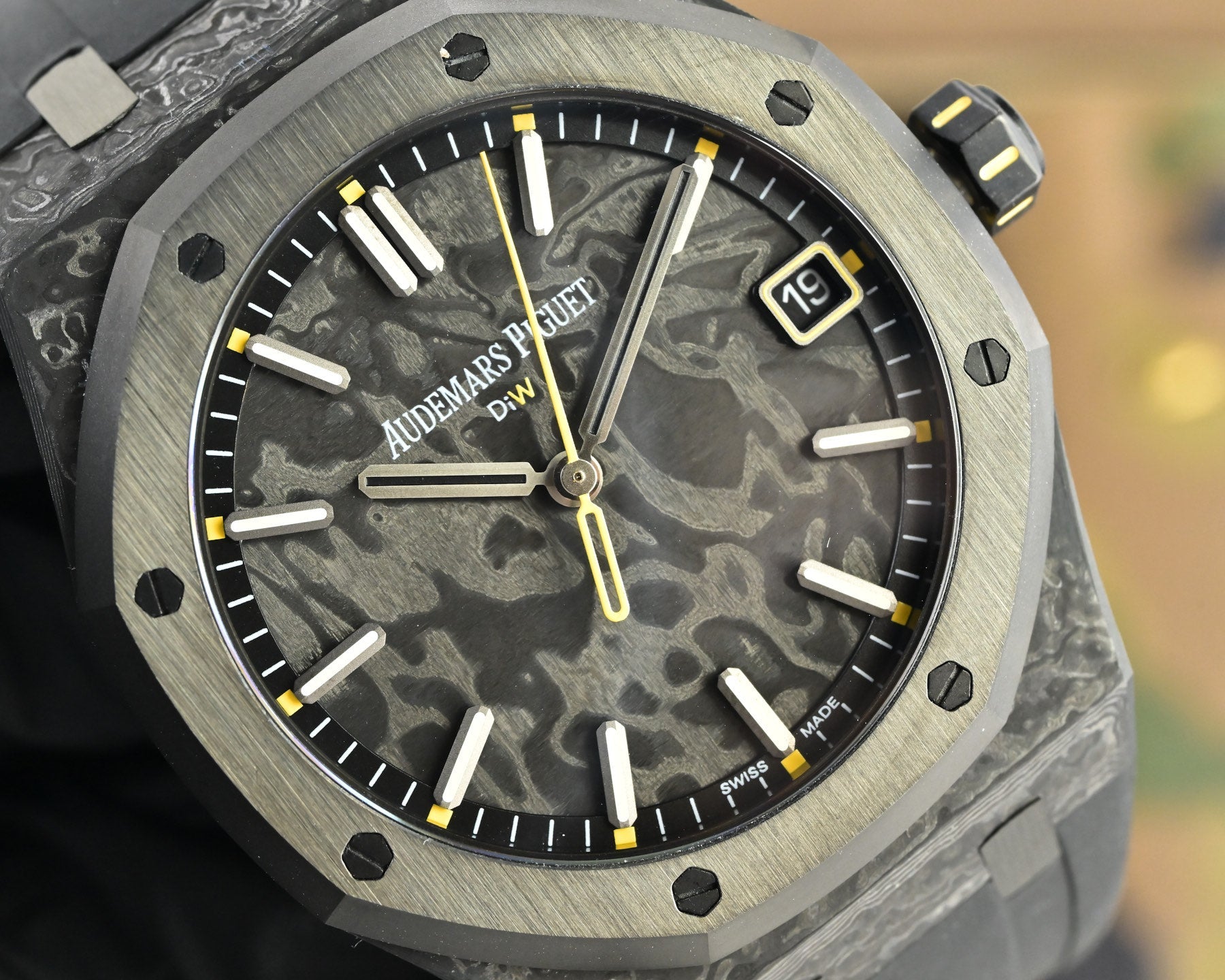 Audemars Piguet Royal Oak 41mm Custom Carbon Black Yellow Dial