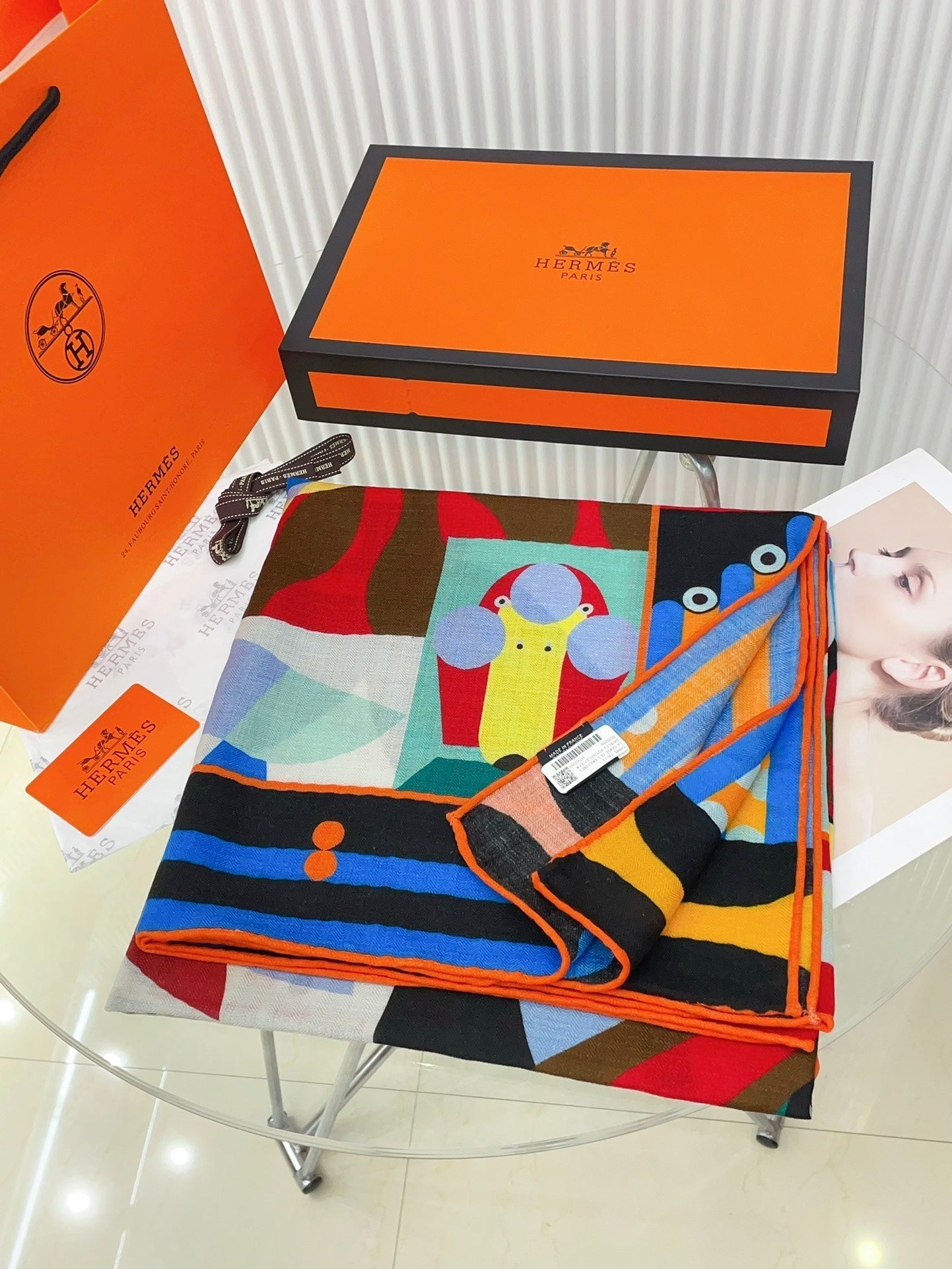 Parade en Fanfare Scarf 140 CM Colorful Cashmere And Silk 325967