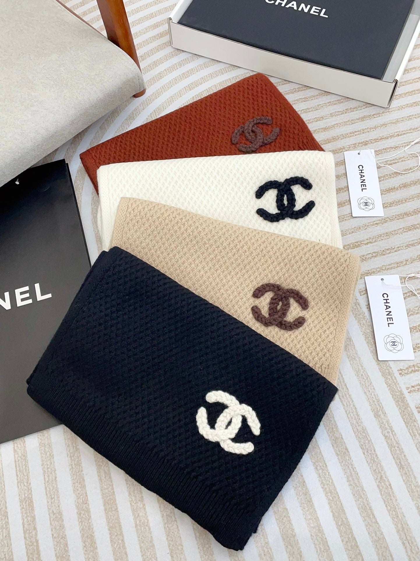 CC Scarf 190 CM In Beige Cashmere 393185