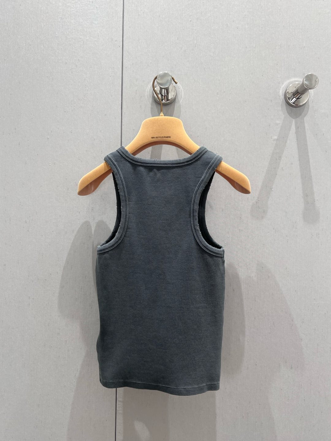 Miu Miu 25 Knitted Sleeveless Vest Gray Cotton