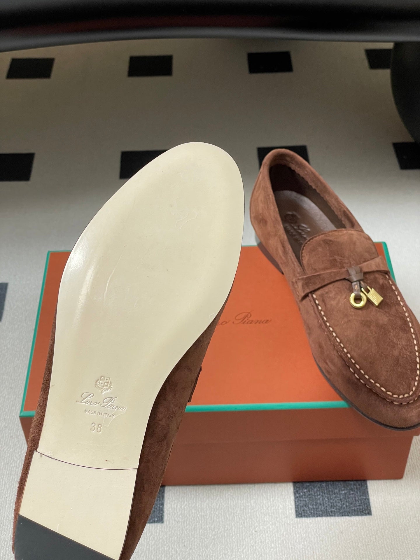 LP 2026 Summer Charms Walk Loafer Brown Gold Suede 181257