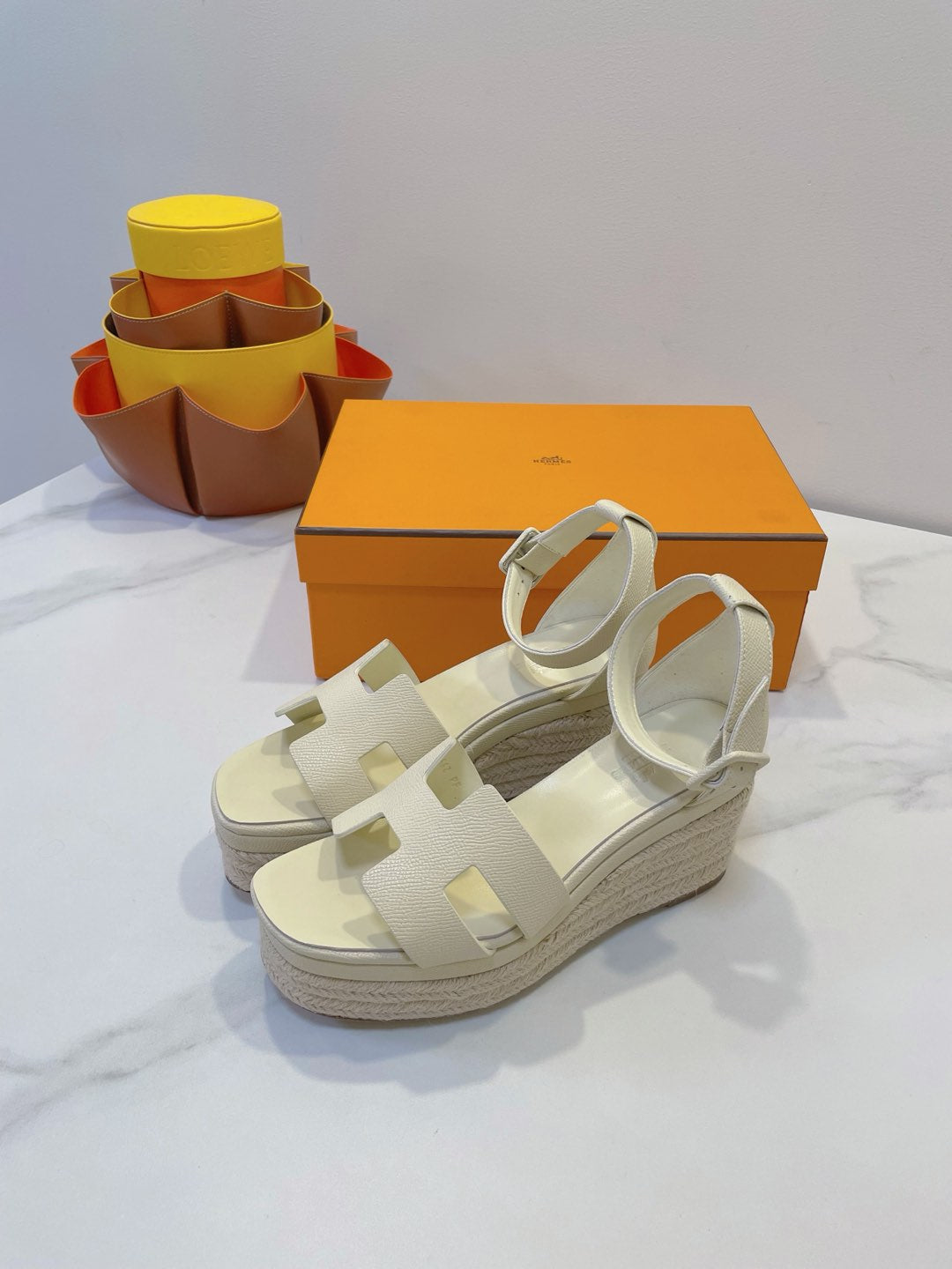 HM  Elda espadrille White Cowhide 212235