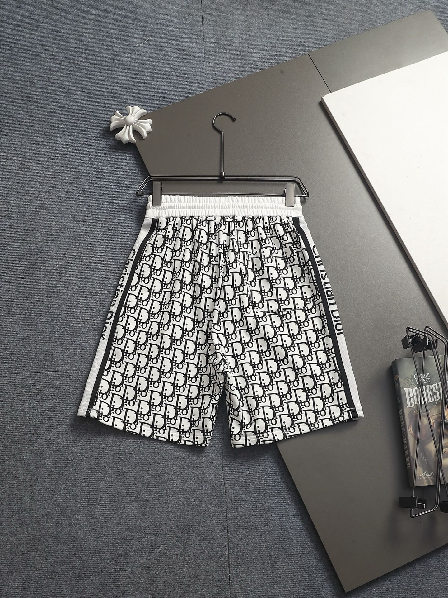 CD 26A Men Terry Cloth Short Oblique Embroidery Fabric 285967