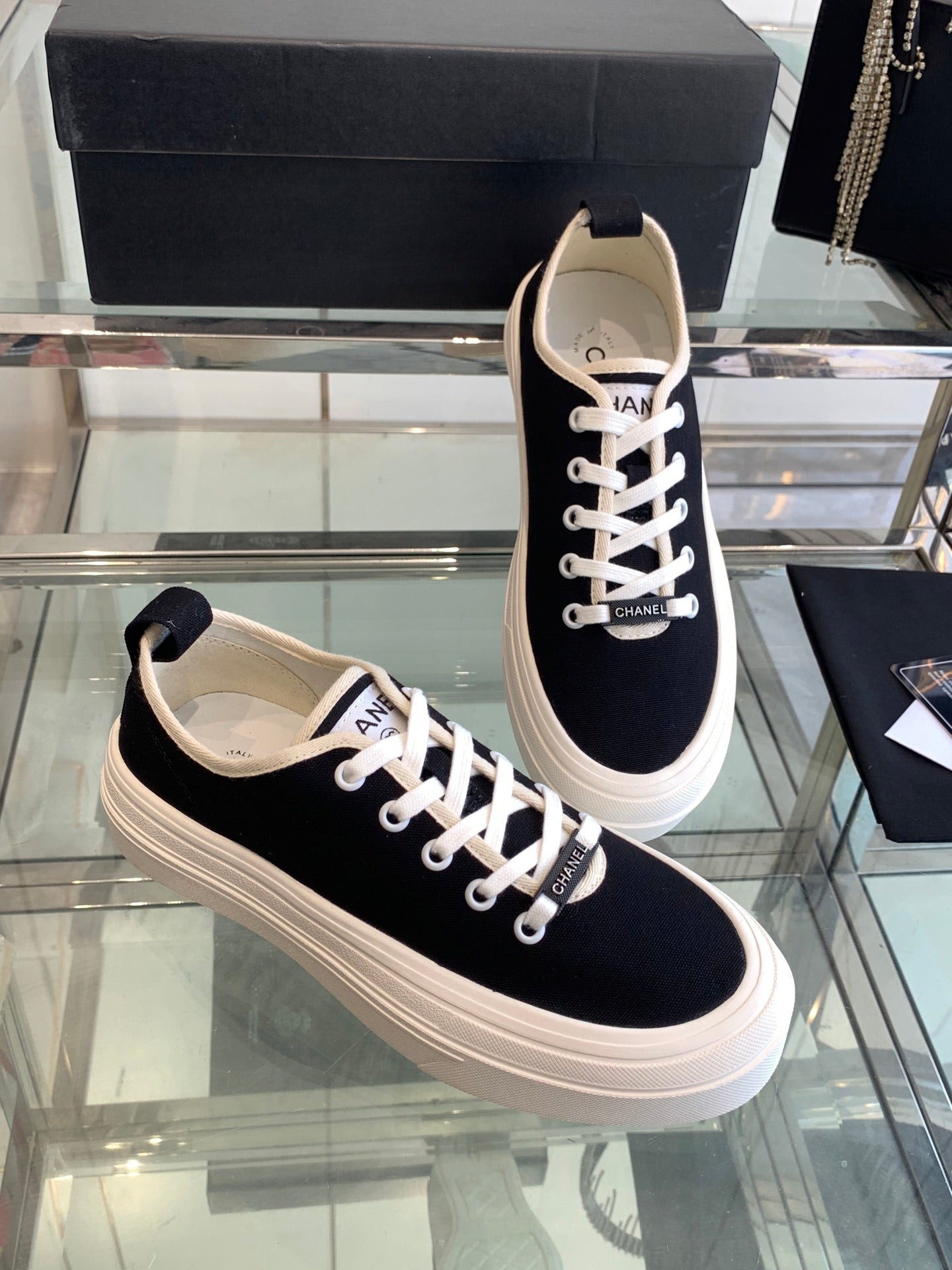 CC Sneaker Black Canvas  203261