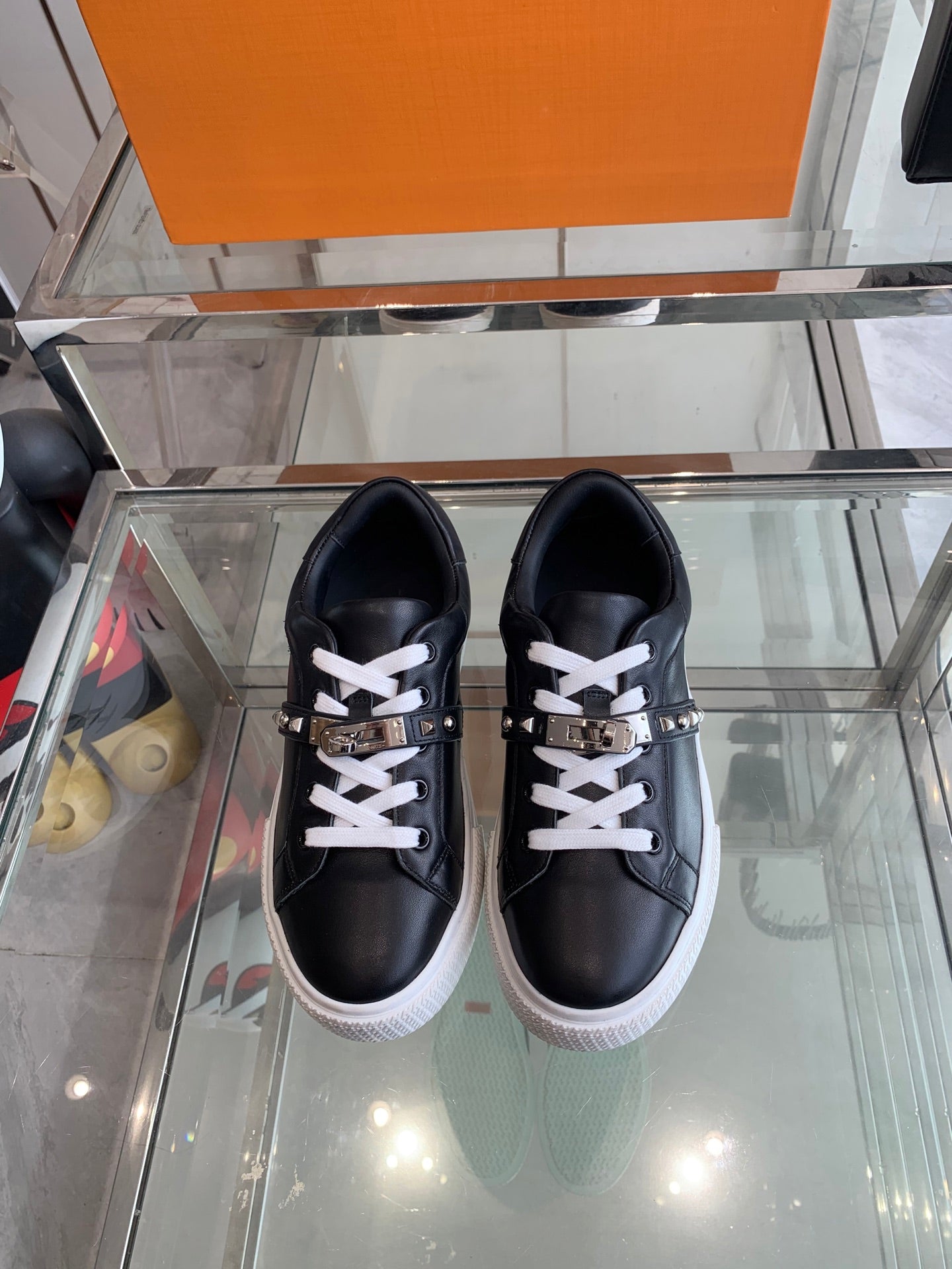 HM Day Sneaker White mix Black Calfskin 291821