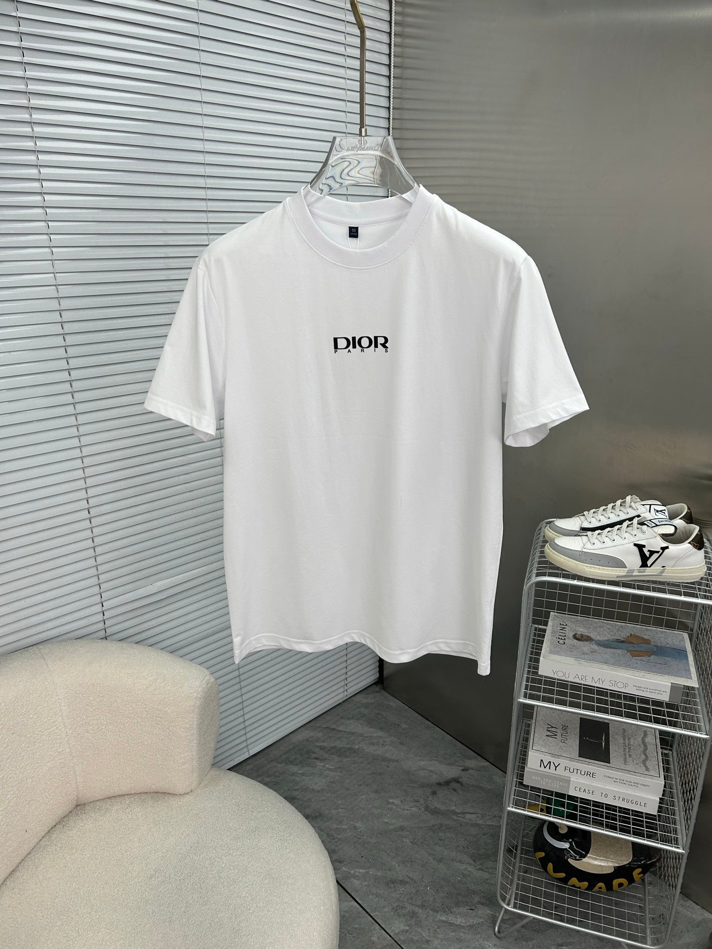 CD 2026 Short Sleeve T-Shirt Black White Cotton 317014