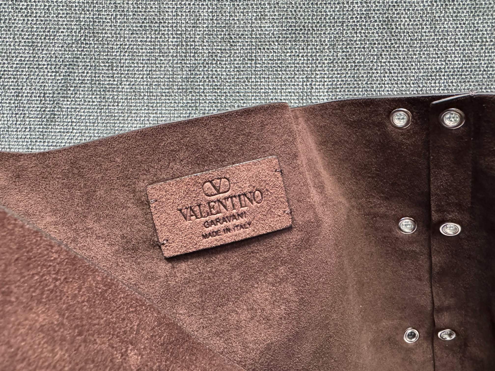 Valentino Garavani tote dark brown suede 555249