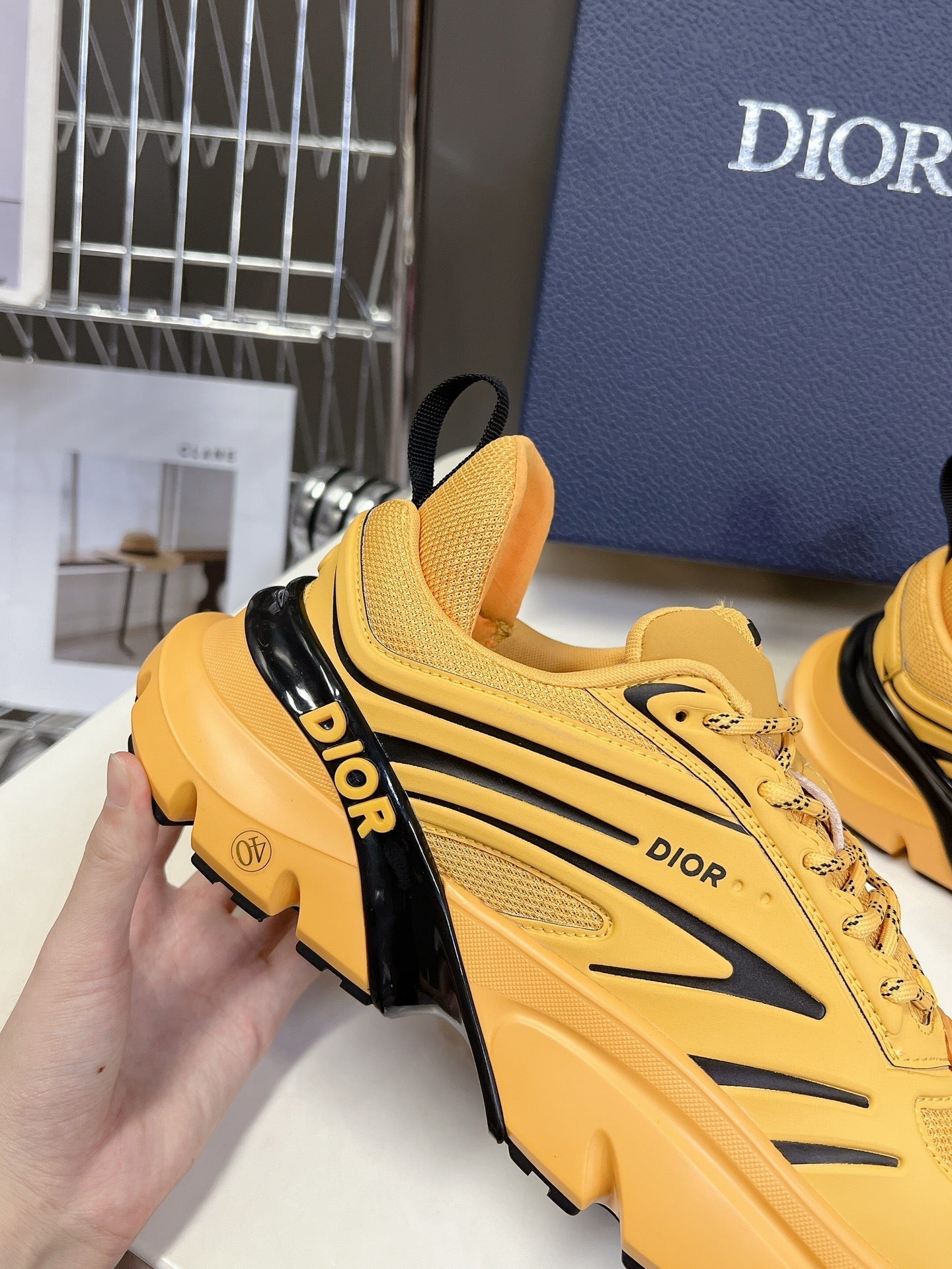 CD B44 Blade Sneaker Dark Yellow Mesh Fabric 989539