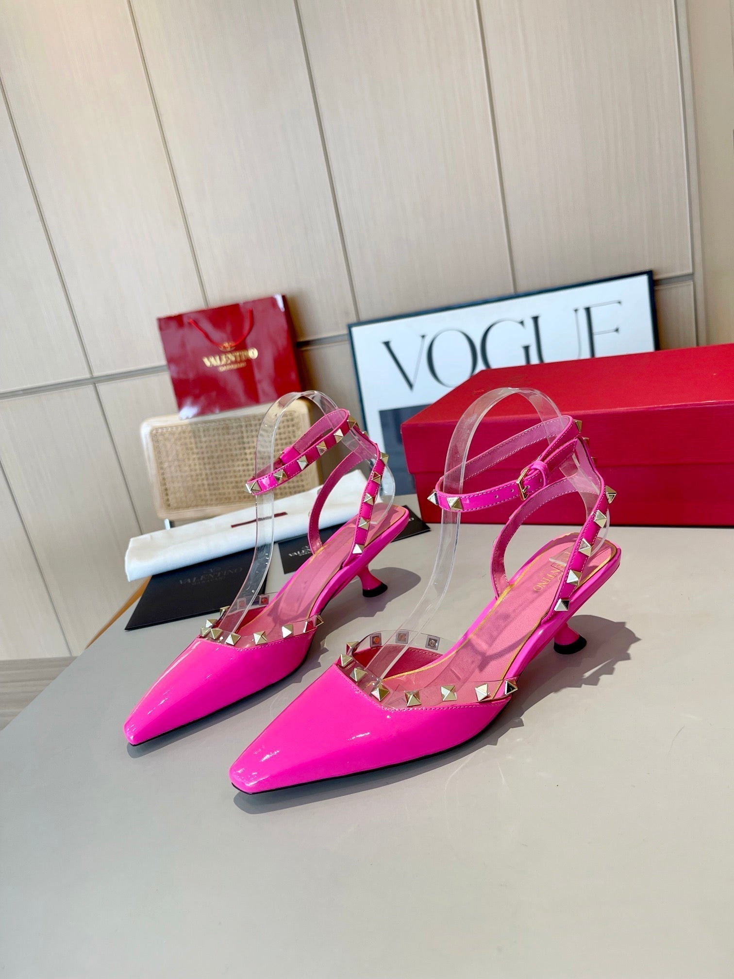 Valentino 25 Rockstud Couture 50mm Pumps Patent Leather