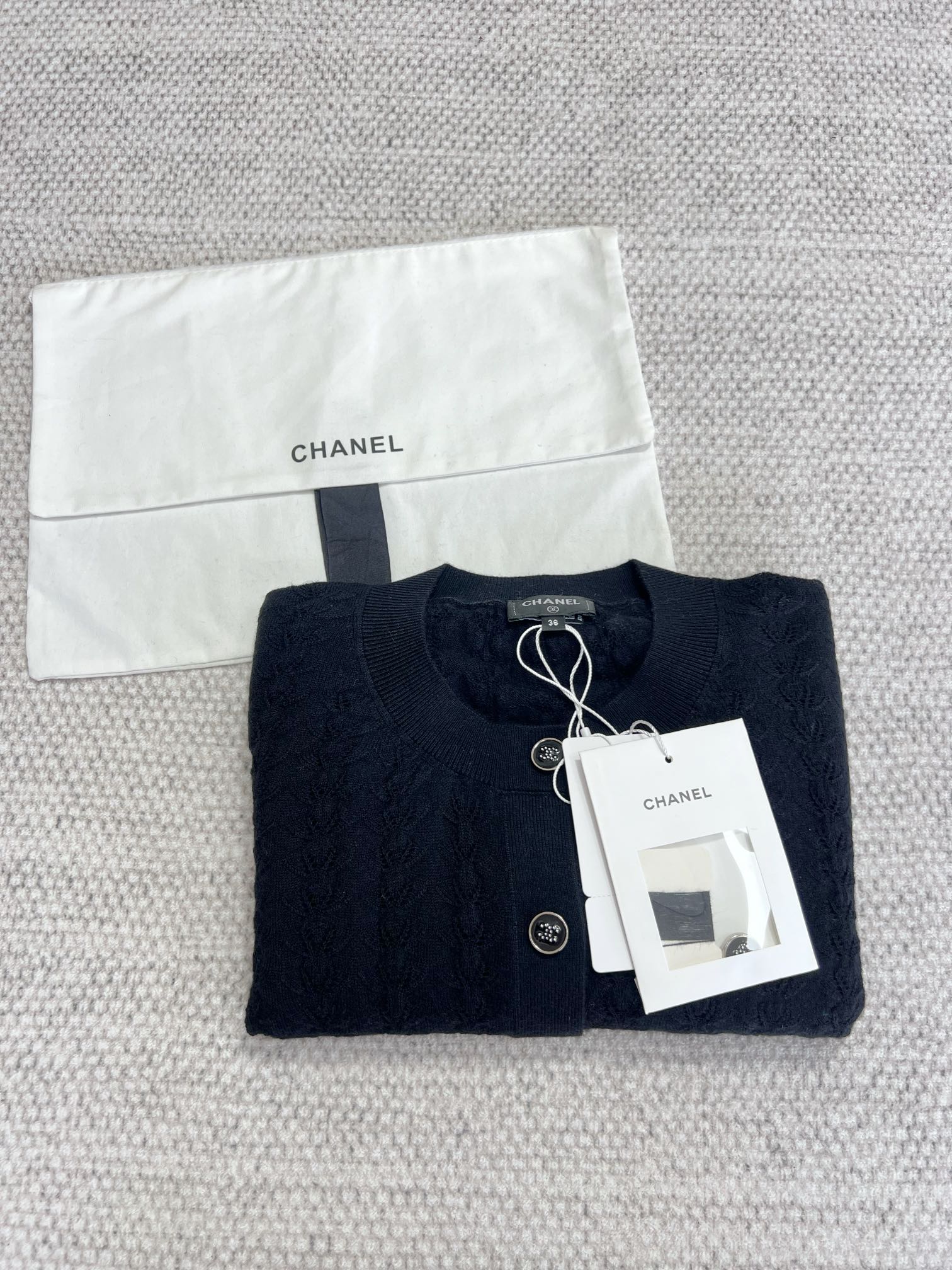 CC Cardigan Black Wool