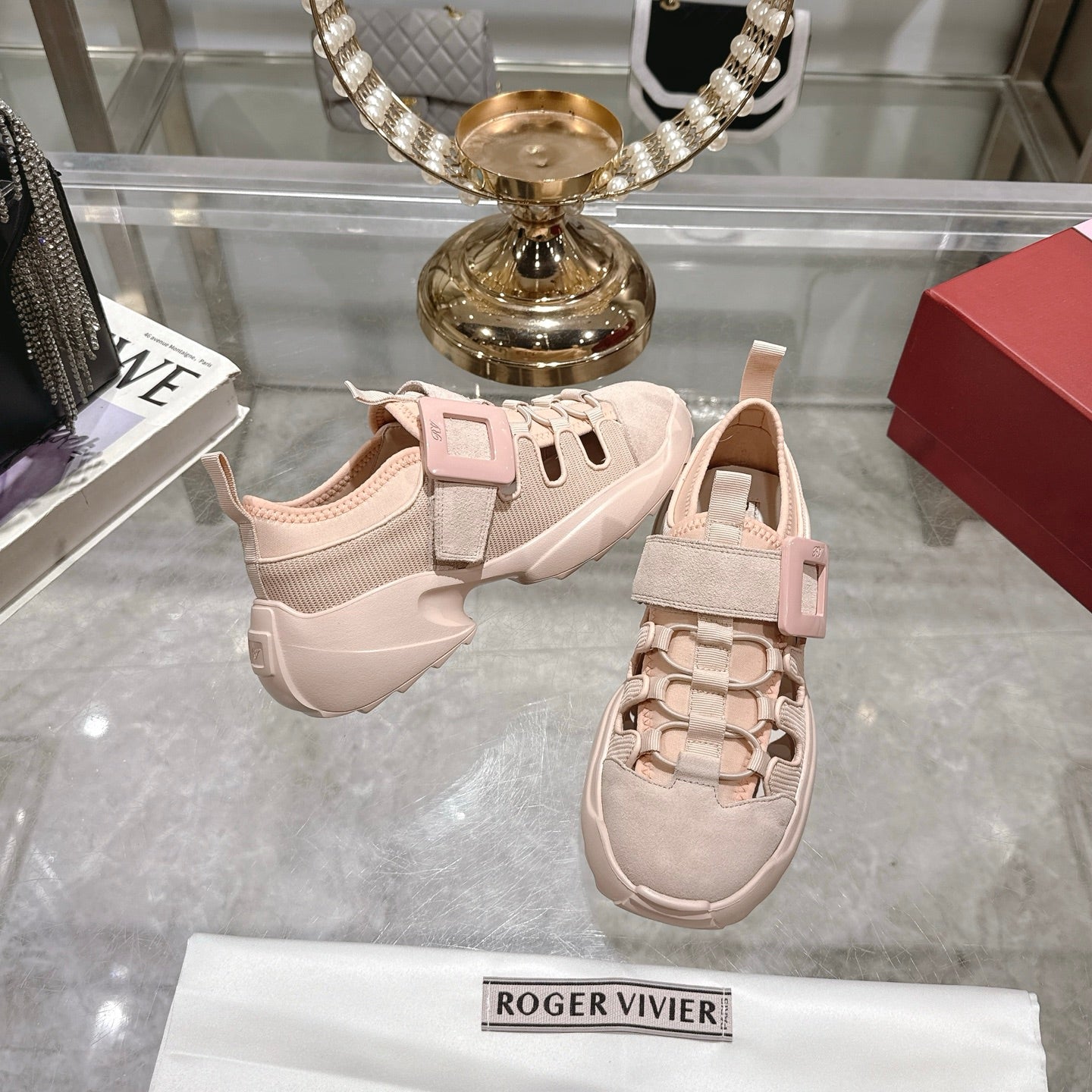 Viv 25 Sneaker Pink Imported Breathable Mesh 235359